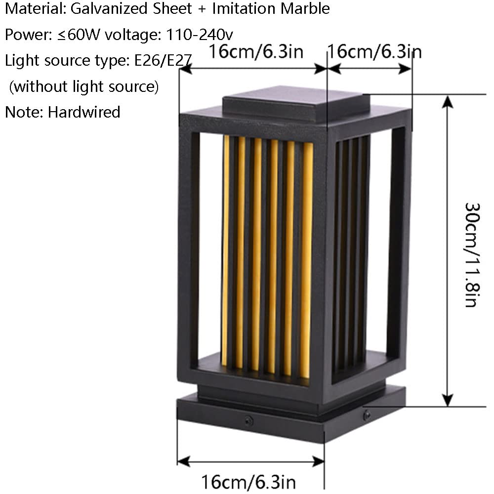 Zewnętrzne lampy podłogowe Oświetlenie zewnętrzne, lampa podłogowa Lampa podłogowa Cap Light z pokładem dokującym Wodoodporna Reflektor kolumnowy E27 Tradycyjny do ogrodu i ganku
