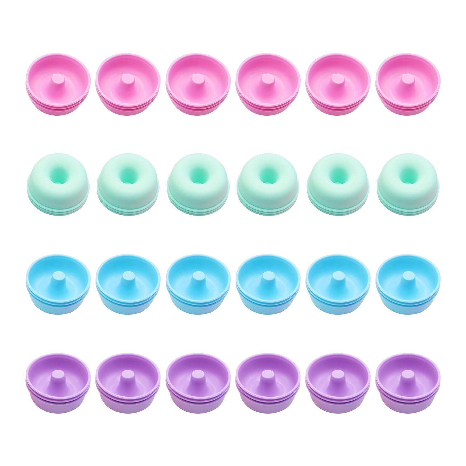 LIUZIKUN Pack of 24 Silicone Muffins Cups Nonstick Baking Pan for Cupcake Doughnuts Dishwasher Safe Dessert Bakewares