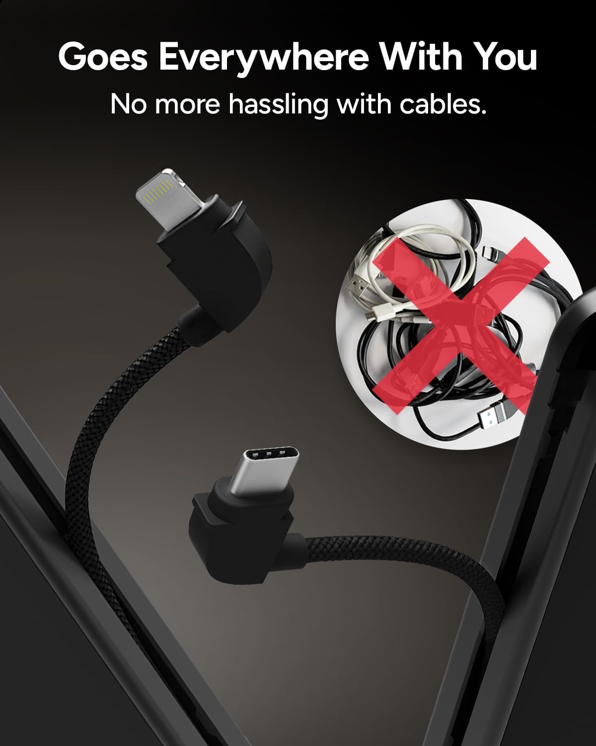 일체형 케이블이 탑재되어 편리함을 보여주는 모피 파워스테이션 플러스 울트라