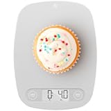 Greater Goods Slim Digital Kitchen Scale 11lb/5kg – Compact Food Scale with 1g Increments for Everyday Cooking, Baking & Meal-Prep, Lightweight Plastic Design, Non-Backlit Display, Battery Included