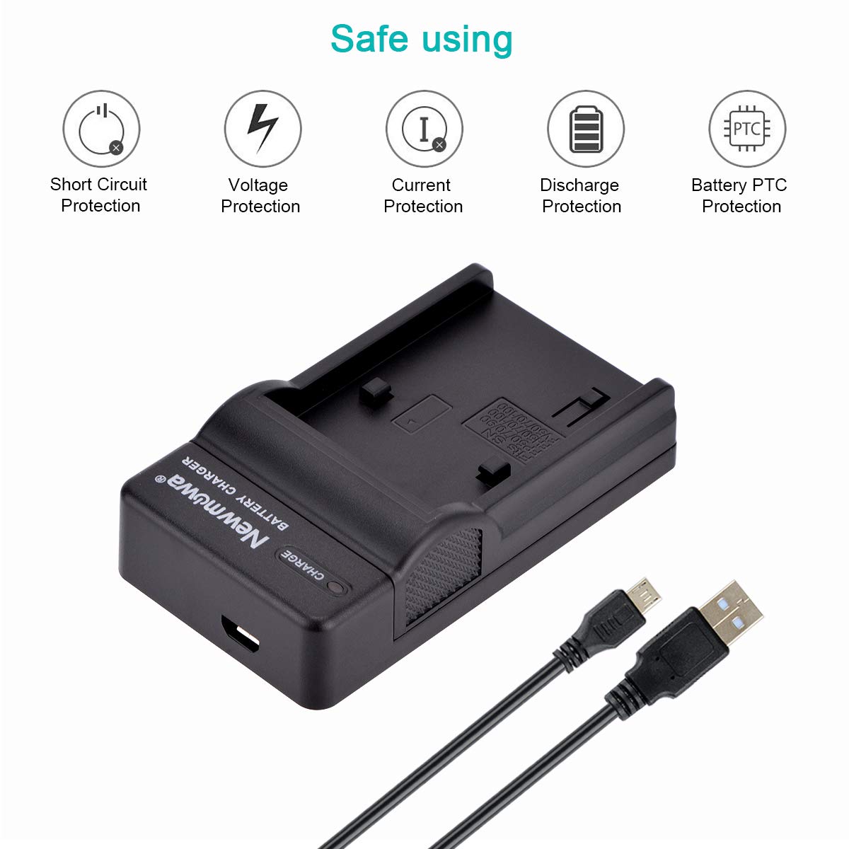 Newmowa® NP-FV50 Ersatz Akku und tragbar USB-Ladegerät-Set für Sony NP