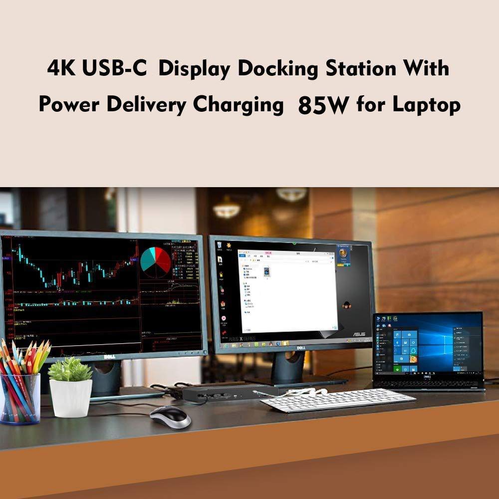 WAVLINK DisplayLink 5K デュアル4Kディスプレイ Amazon.com: DisplayLink Universal Docking Station,WAVLINK 15-in-1