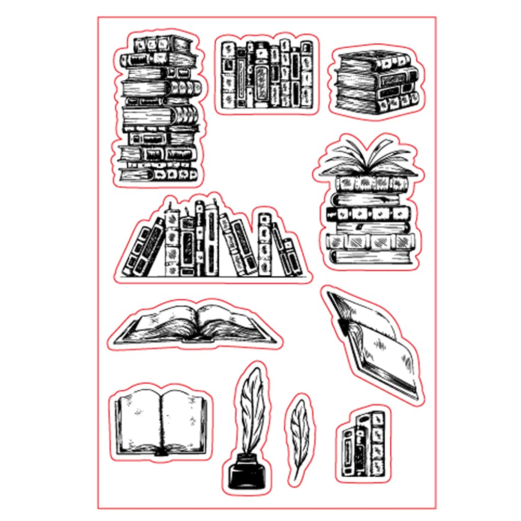 HZBB Transparent Embossing Clear Stamp, Silicone Printing for Album Paper Card Making Silicone Stamps for Crafting