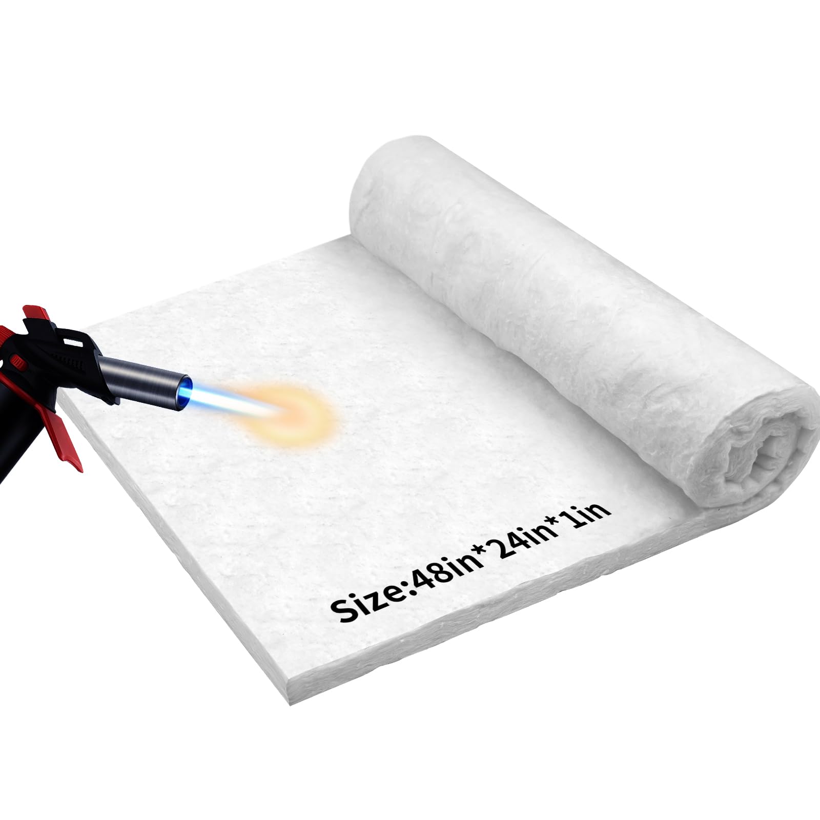 48" x24" x1" (Thick)Ceramic Fiber Blanket Fireproof