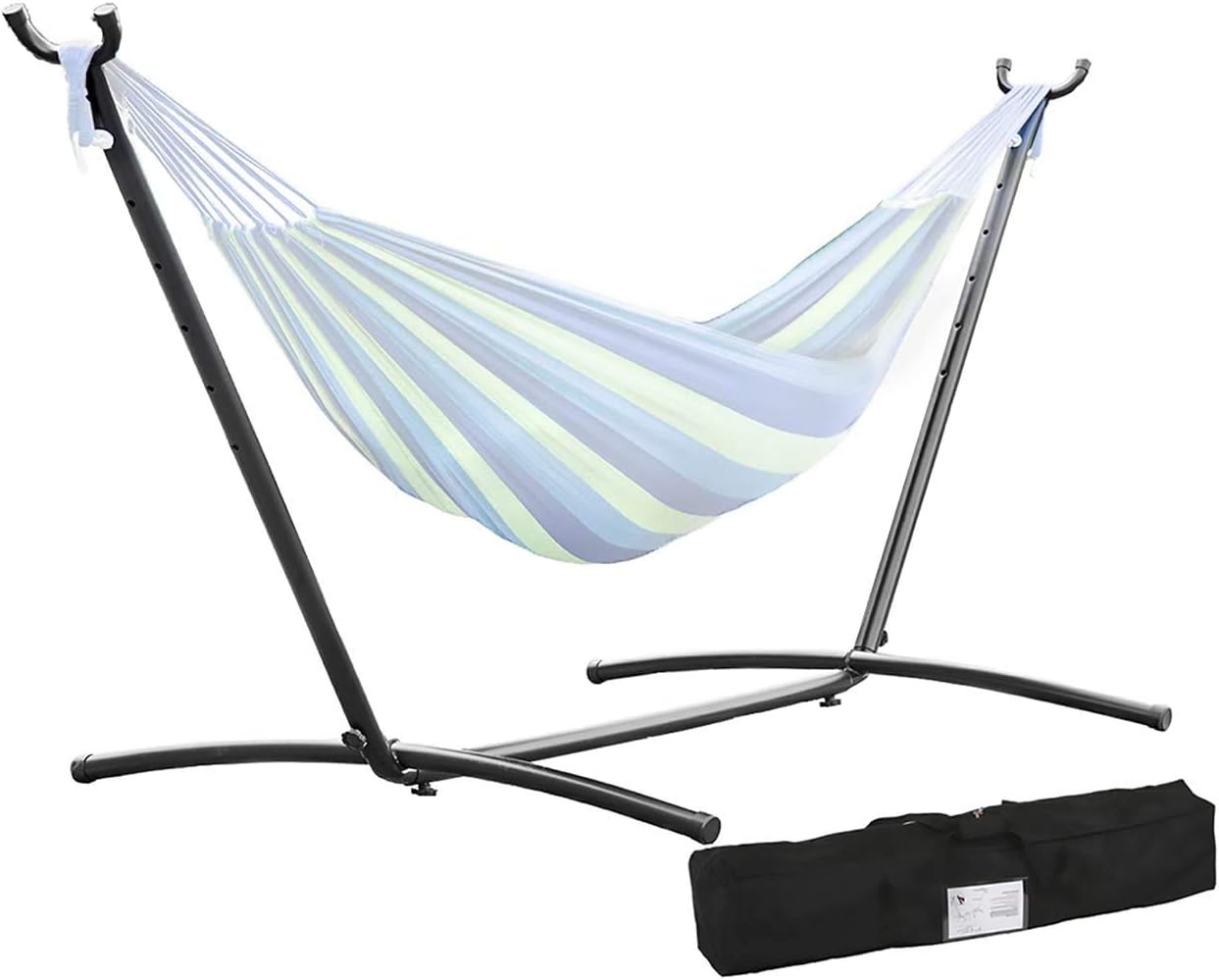 Hammock Stand Portable Heavy Duty Hammock StandHammock Steel Stand Capacity 300LBS,for Outdoor Patio Deck Beach or Indoor with Carrying Case (No Hammock) HK-SD28