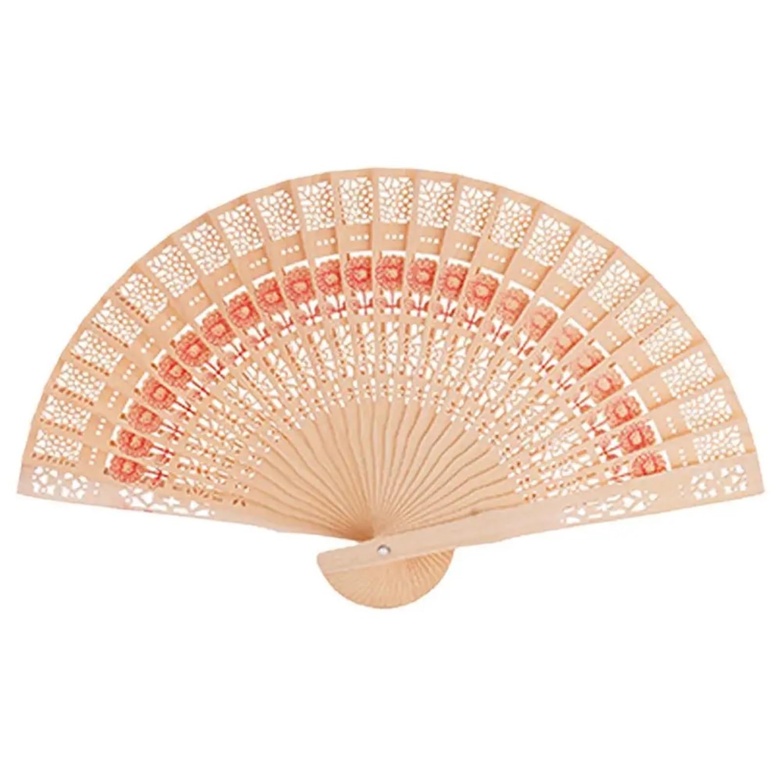 Dcuipg Color3 3Pcs Hollow Out Wood Folding Fan For Party