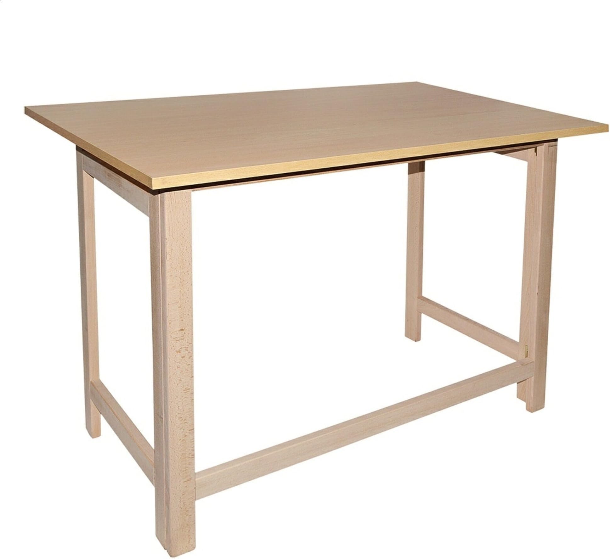 Mueblear 7015 Wooden Folding Table without Polish 100 x 60 x 75 cm