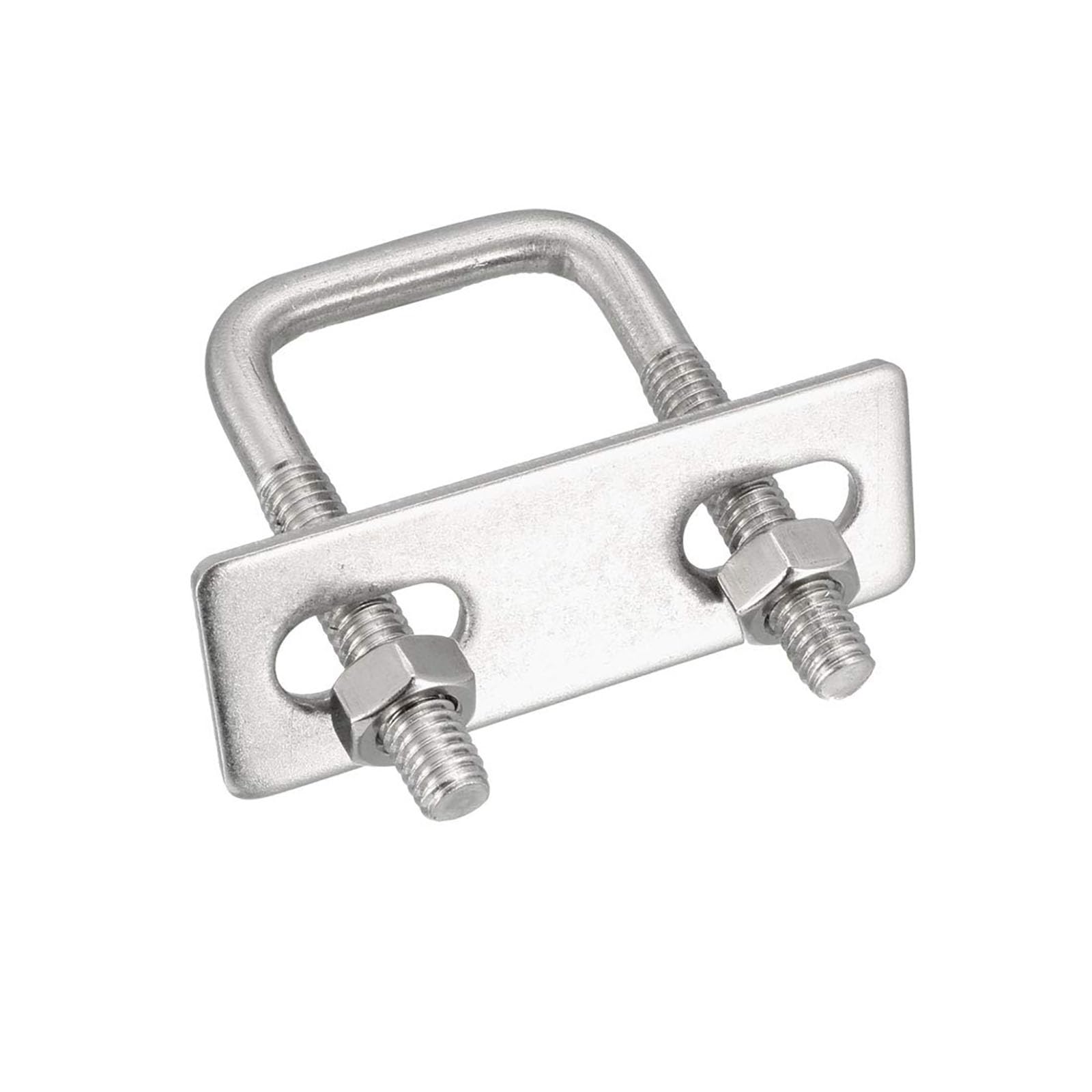 TA-VIGOR 2 sets M6 Square U-Bolts, 25mm Inner Width 50mm Length 304 Stainless Steel U-Bolts with Nut