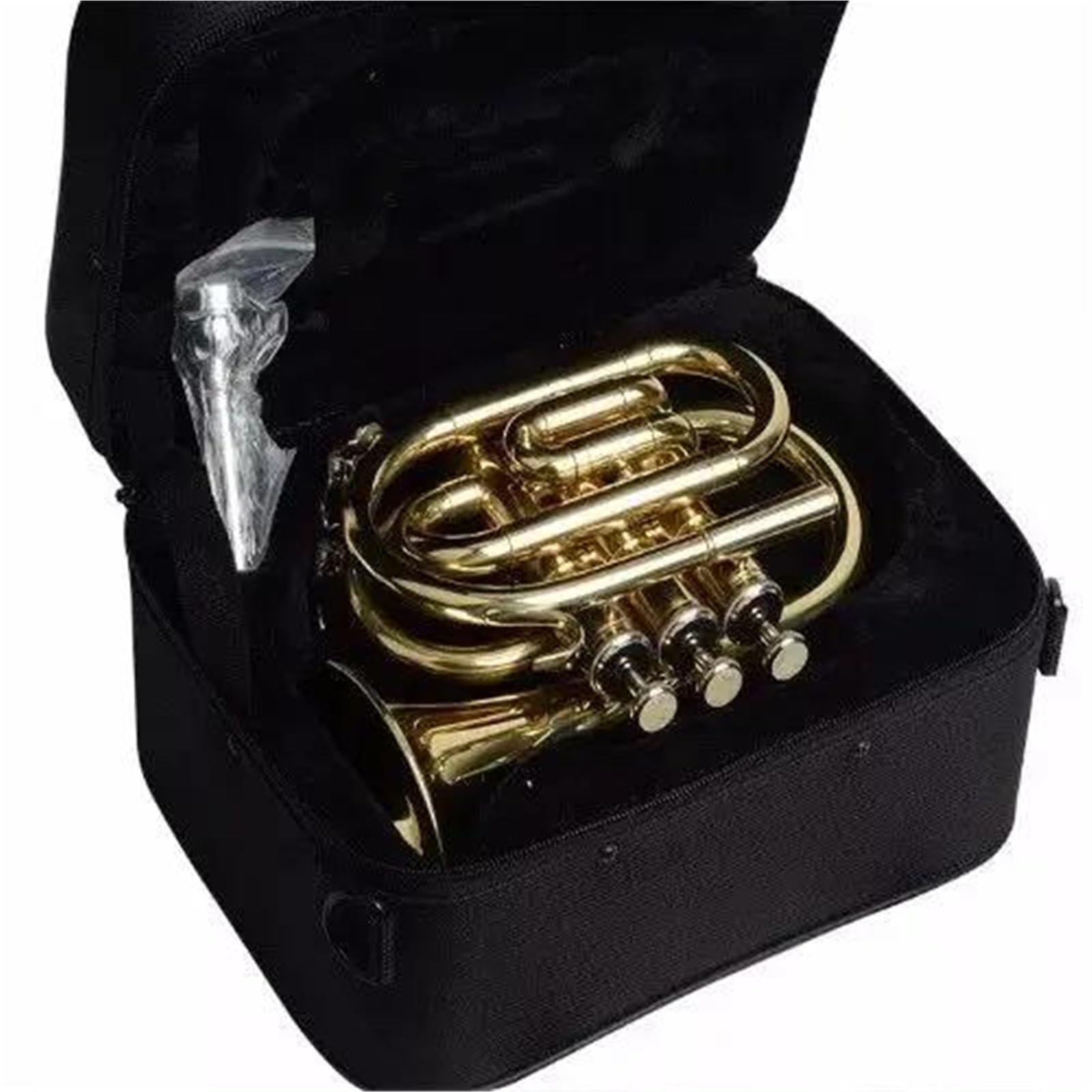 Trompeta Instrumento Musical Trompeta Plana B-key Trompeta De Bolsillo Banda Para Adultos Instrumentos Para Tocar