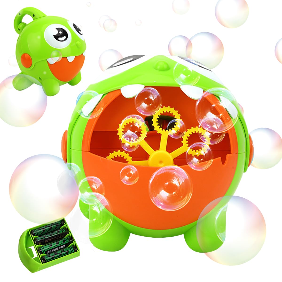 Bubble Machine for Kids Automatic Bubble Blower Portable Dinosaur Bubble Maker Toy 3000 Bubbles Per Minute Bubble Toy Gifts for Children Toddler Girl Boys Summer Outdoor Indoor Bath Party Birthday