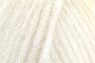 DROPS Air Yarn 164yds/150m 1.8oz/50g Group C. Medium Thick Blow Yarn. Baby Alpaca and Merino Wool. Raw Supplies for Knitting and Crochet. 01 Off White Uni