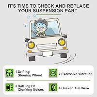 Vista 7 de SCITOO Kit de suspensión delantera, brazo tensor, brazo Pitman, repuesto de extremo de barra de acoplamiento exterior interior para Chevy Tahoe