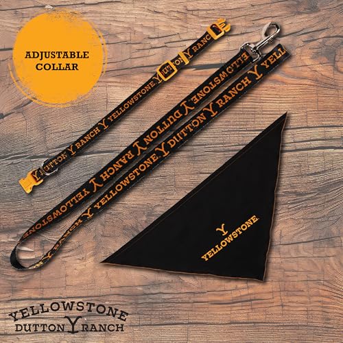 Disfraz para perro Yellowstone Dutton Ranch con collar y correa miniatura 2