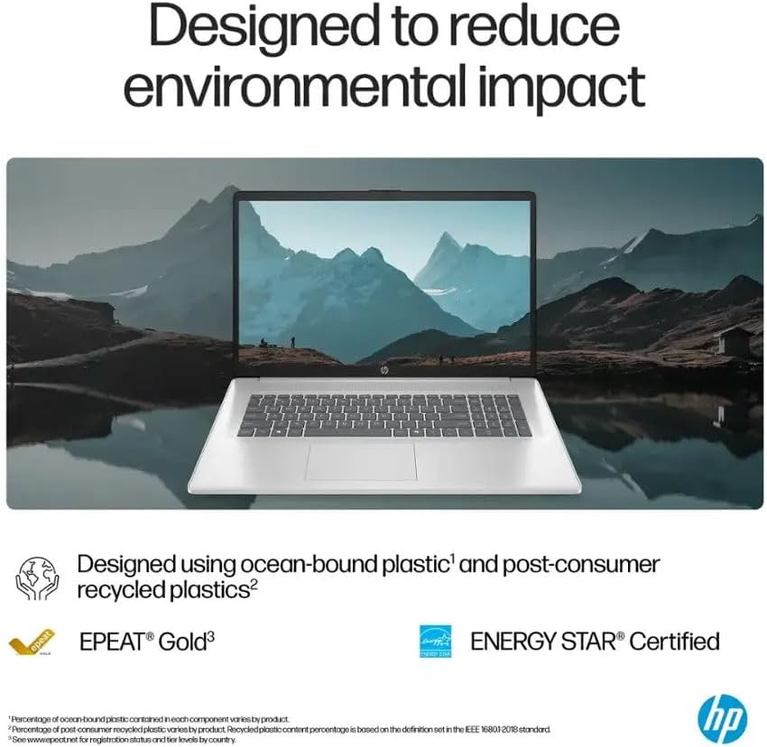 Miniatura 7 de HP Laptop 17, pantalla HD+ de 17.3 pulgadas, Intel Core i3 Gen 13, 8 GB de RAM 768 GB de almacenamiento (256 GB PCIe SSD + unidad portátil de 512