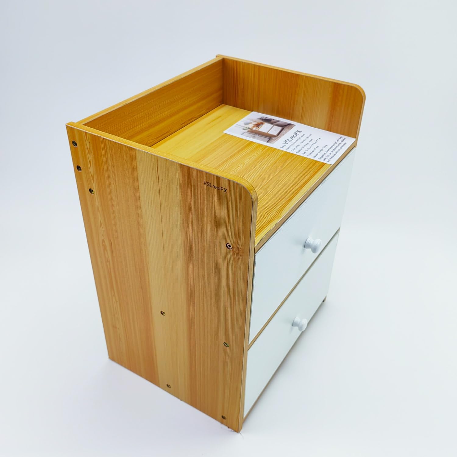 VSLreoiFX Furniture for House, Vintage Bedside Table, Wooden Bedside Table, Lightweight, Scratch-Resistant