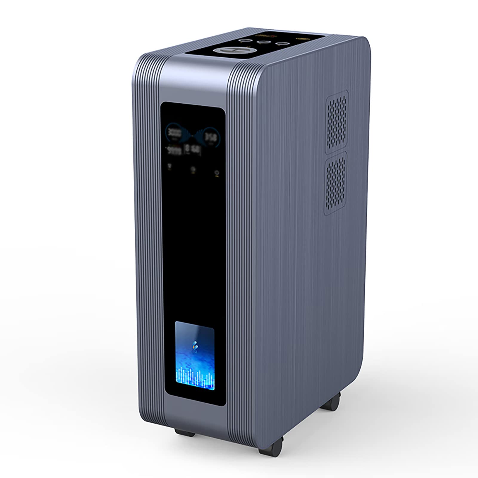 Hydrogen Inhalation, 2000 H+1000 O(3000) ml/min, Three Kinds of Flow Can Be Adjusted, 99.99% High Purity H2 Water Generator, SPE/pem Water Electrolysis Ionizer(Color:Double Suction)
