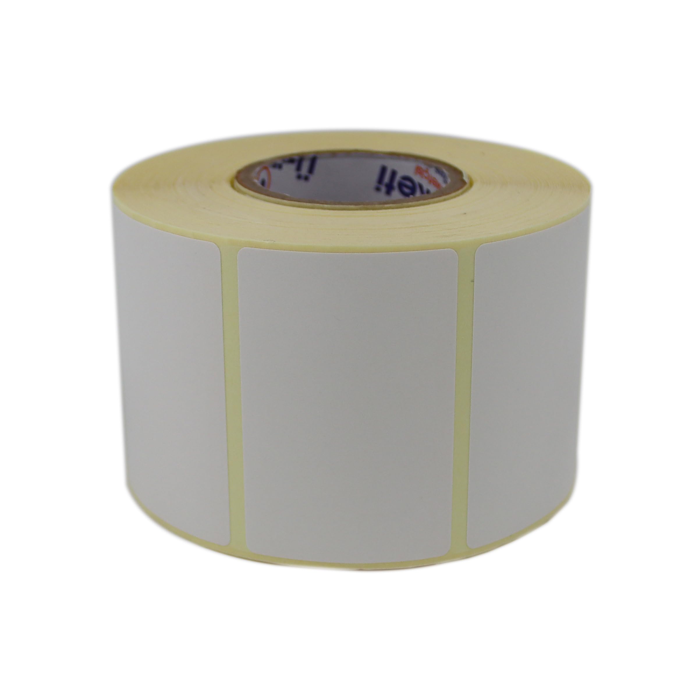 hazır etiketler , hazır al hızlı al Kuşe Etiket 60mm x 40mm Ruloda 1000 Adet 40mm Kuka Çapında Baskısız Barkod Yazıcı Etiketi