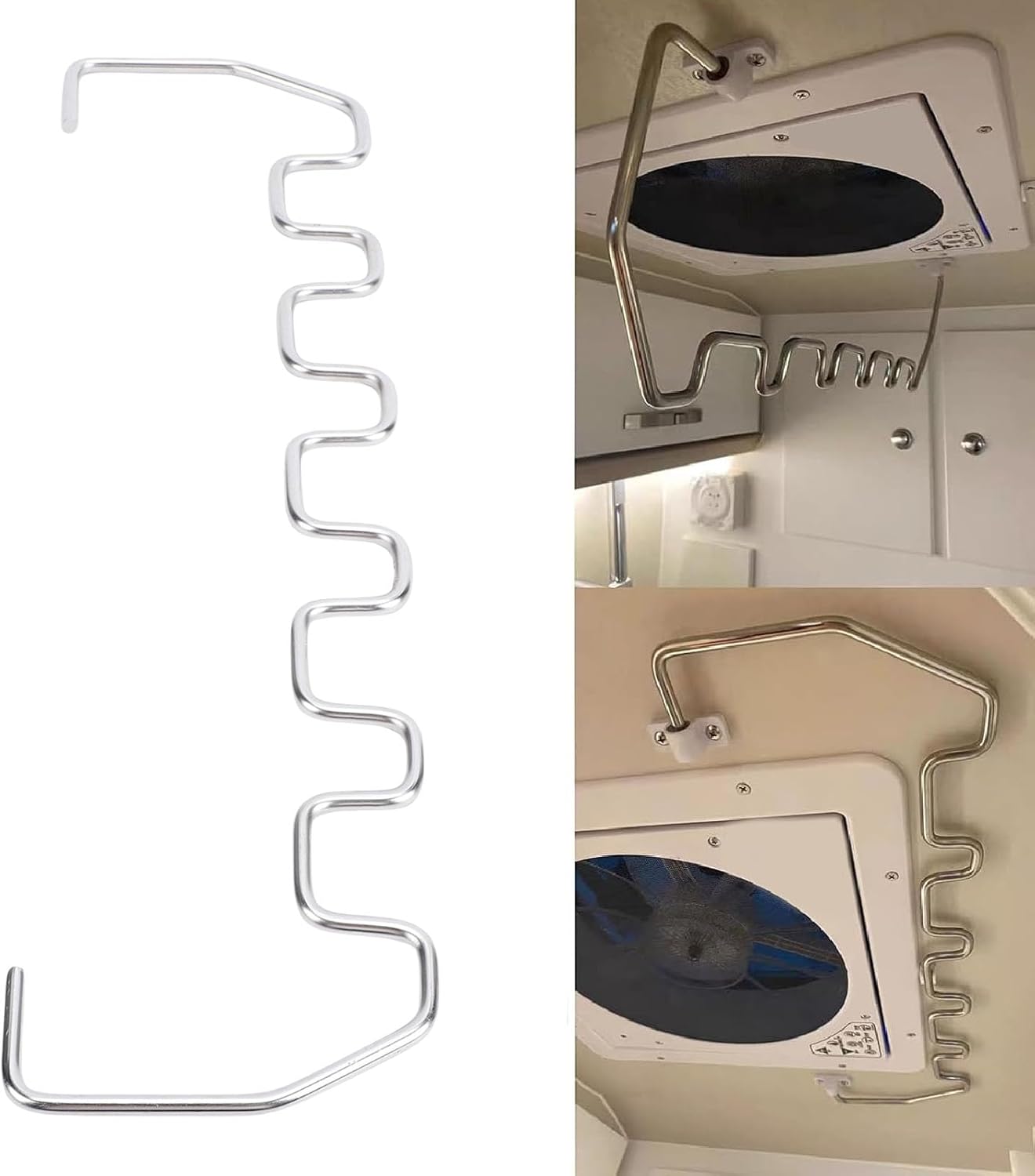 Zerodis RV Indoor Clothes Drying Rack Foldable Stainless Steel Hanger with 6 Slots Space Saving for Camping Vehicle Trailer Travel Home