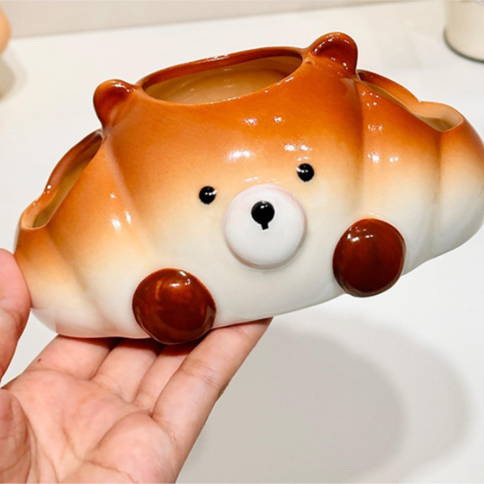 Uchwyt Na Szczoteczki Do Zębów Akcesoria Łazienka Śliczny Ceramiczny Stojak Na Szczoteczki Do Zębów W Kształcie Zwierząt Blat Łazienkowy