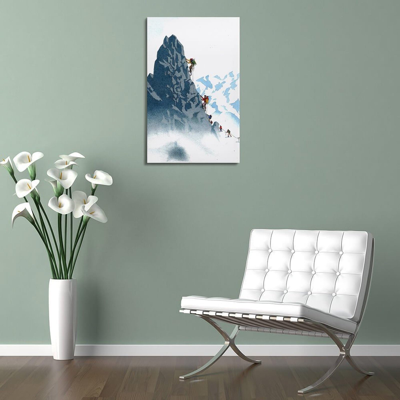 YCGYMX Poster sportivo, stampa artistica da parete su tela, motivo: squadra di arrampicata su roccia, poster decorativo per camera da letto, moderno, per camera da letto, 60 x 90 cm