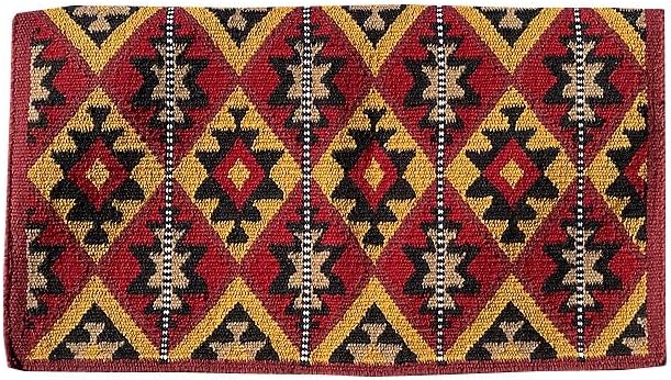 HUMAYL Saddlery Saddle Pad/Blanket for Horses Western Show Horse Saddle Blanket New Zealand Design Handmade Wool Saddle Blanket Top Wool Saddle Pad Regular Size : 34" L x 36" W x 1" inches PAD0436