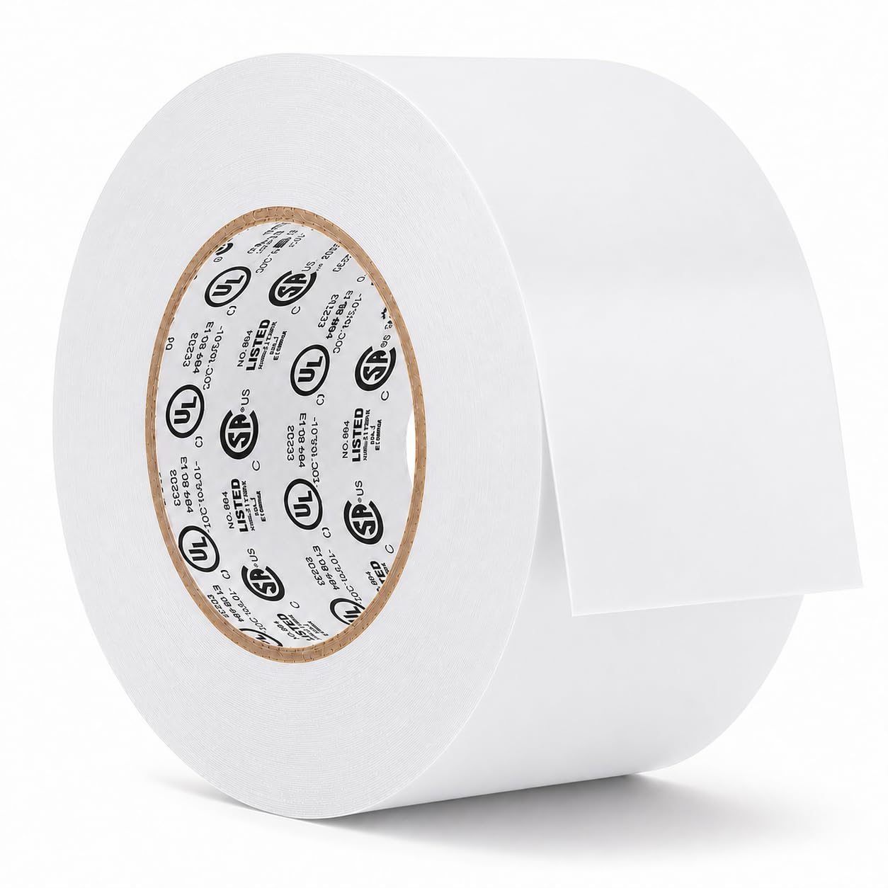 GGR Supplies EL-766AW White General Purpose Electrical Tape, 2 Inch x 66 Feet, 7 Mil PVC, UL/CSA Listed Core, 600V Flame-Retardant Insulation for Wire Splicing, Bundling &amp; Color Coding, Pack of 1