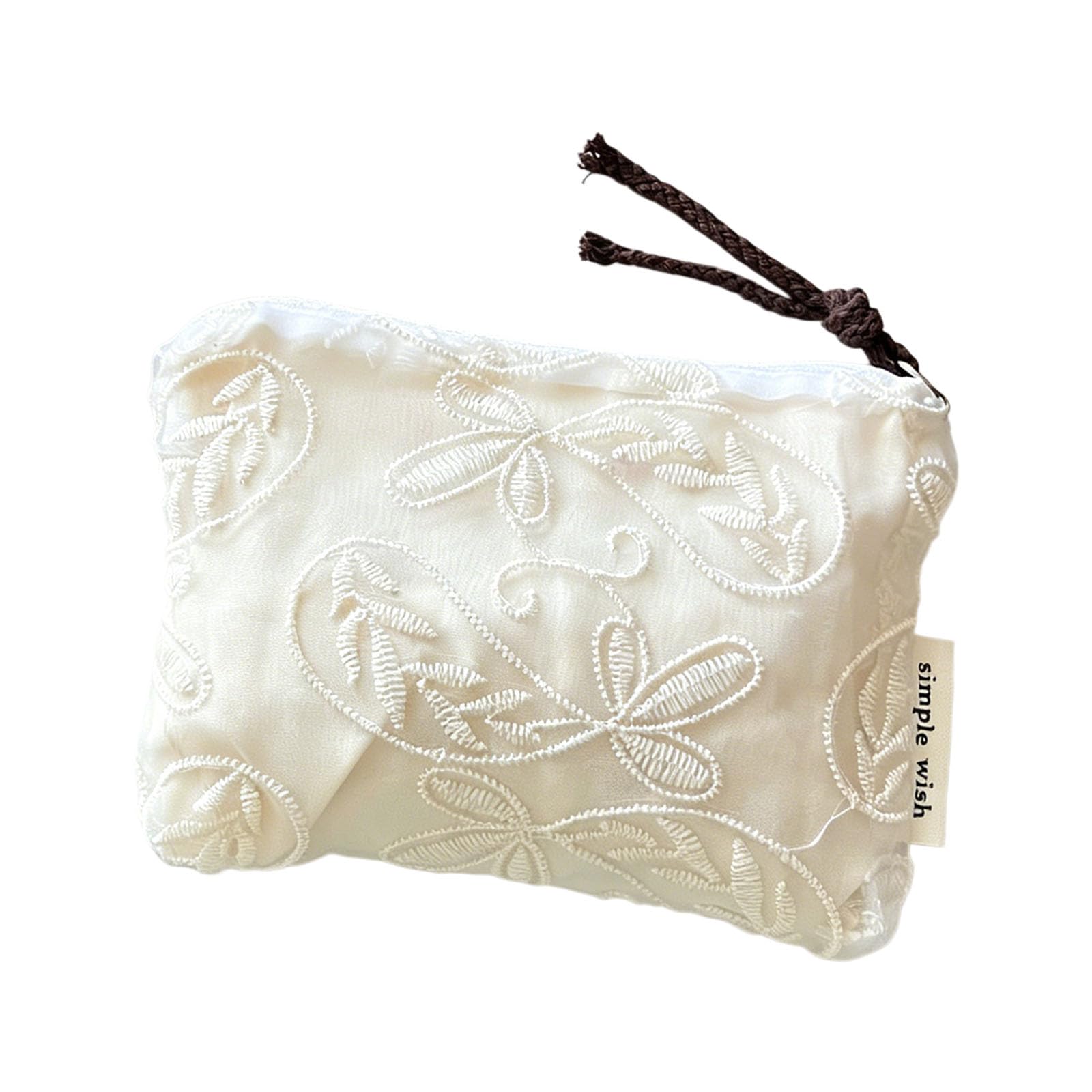 Xinsheinelry Artistic Cotton Linen Pouches with Delicate Embroidery Fashionable Miniature Bag for Keepsakes Collection Lovely Embellished Fabric Container