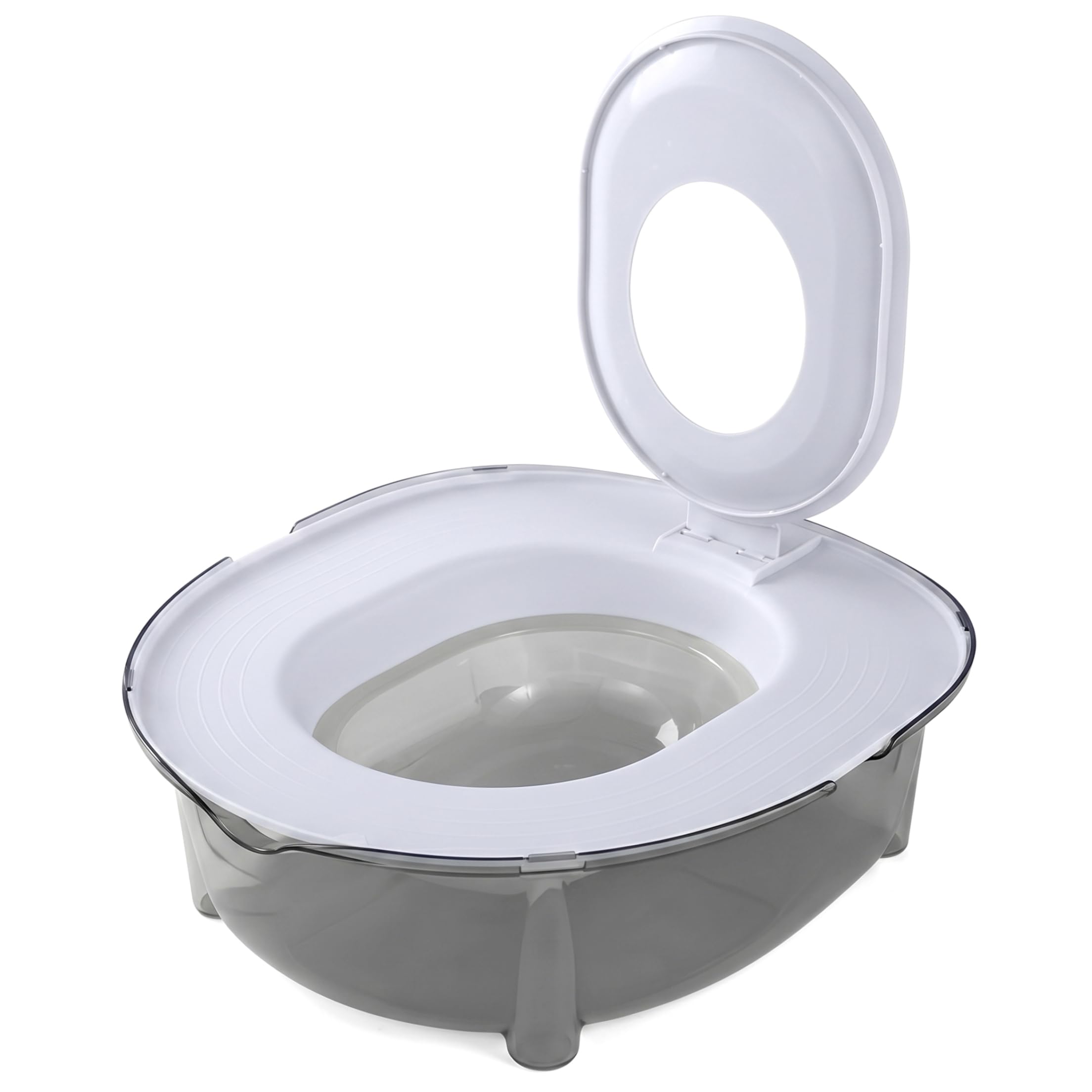 Kit de entrenamiento para baño de gatos gris con base resistente y control de olores