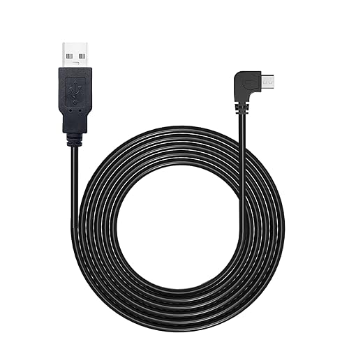 Miniatura 1 de Cable de alimentación para cámara de salpicadero, cable de carga micro USB de 11.5 pies de largo para cámara de espejo de salpicadero, cable de