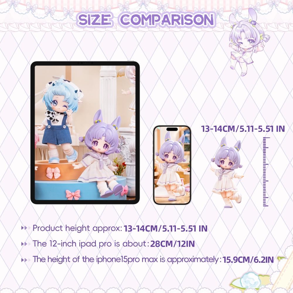 1/12 BJD Blind Box Dessert Kindergarten Series Cute Dress Up Doll Collection Action Figure Toys Gift Ornament (Single Box)