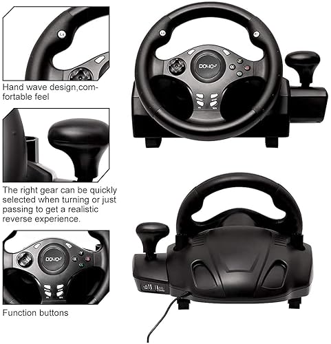 Miniatura 7 de DOYO Game Racing Wheel with Pedals, 270 Steering Wheels PC with Force Feedback, Racing Steering Wheel compatible with PS4, Xbox Series XS, Xbox