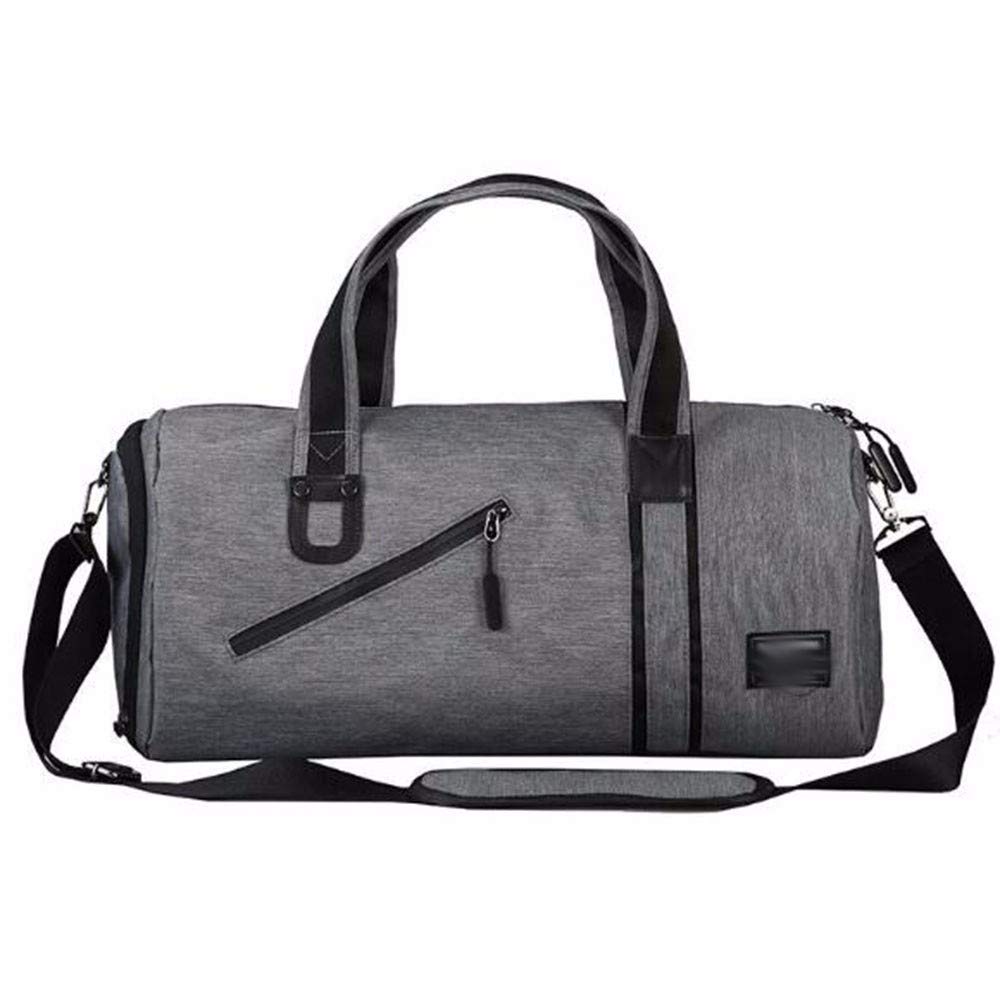 Bolsa de viaje y deporte unisex con correa de hombro acolchada gris