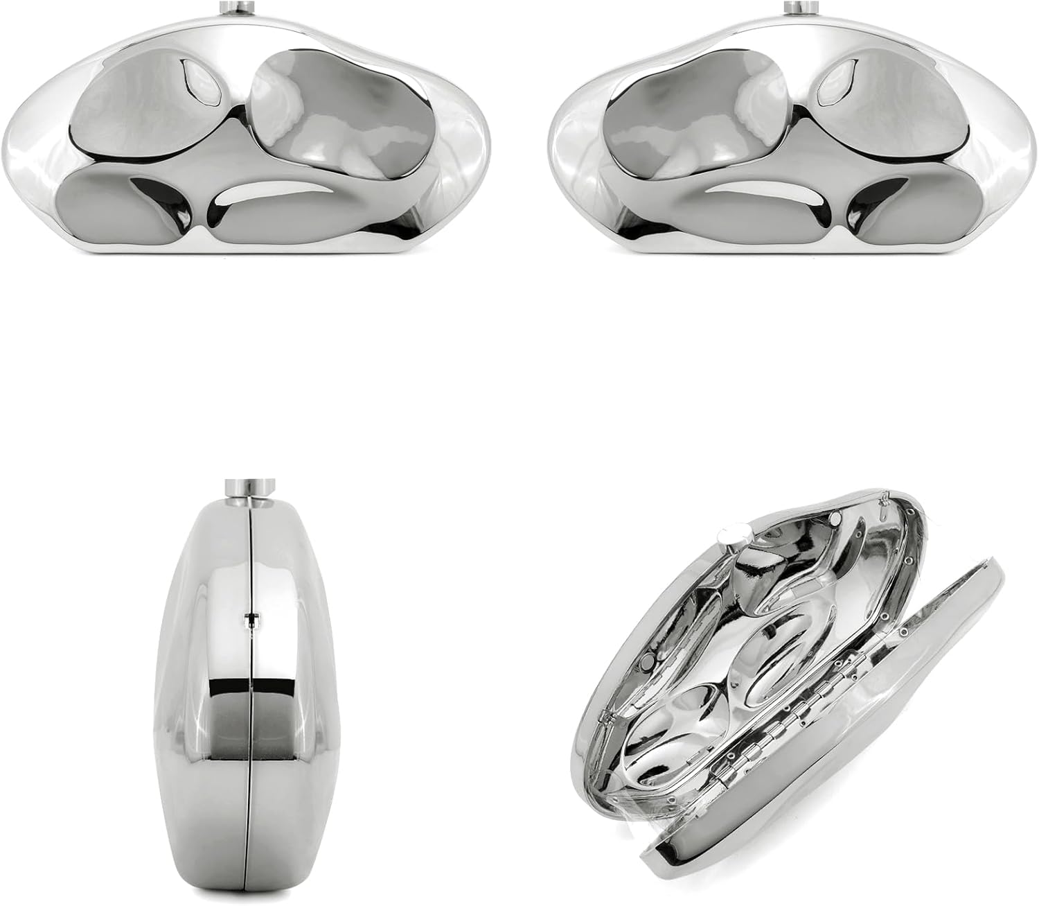 Acrylic Clutch Purse for Women Evening Bag, Irregular Shell Acrylic Purse Box Clutch with Chain for Party Wedding Prom - Image 6