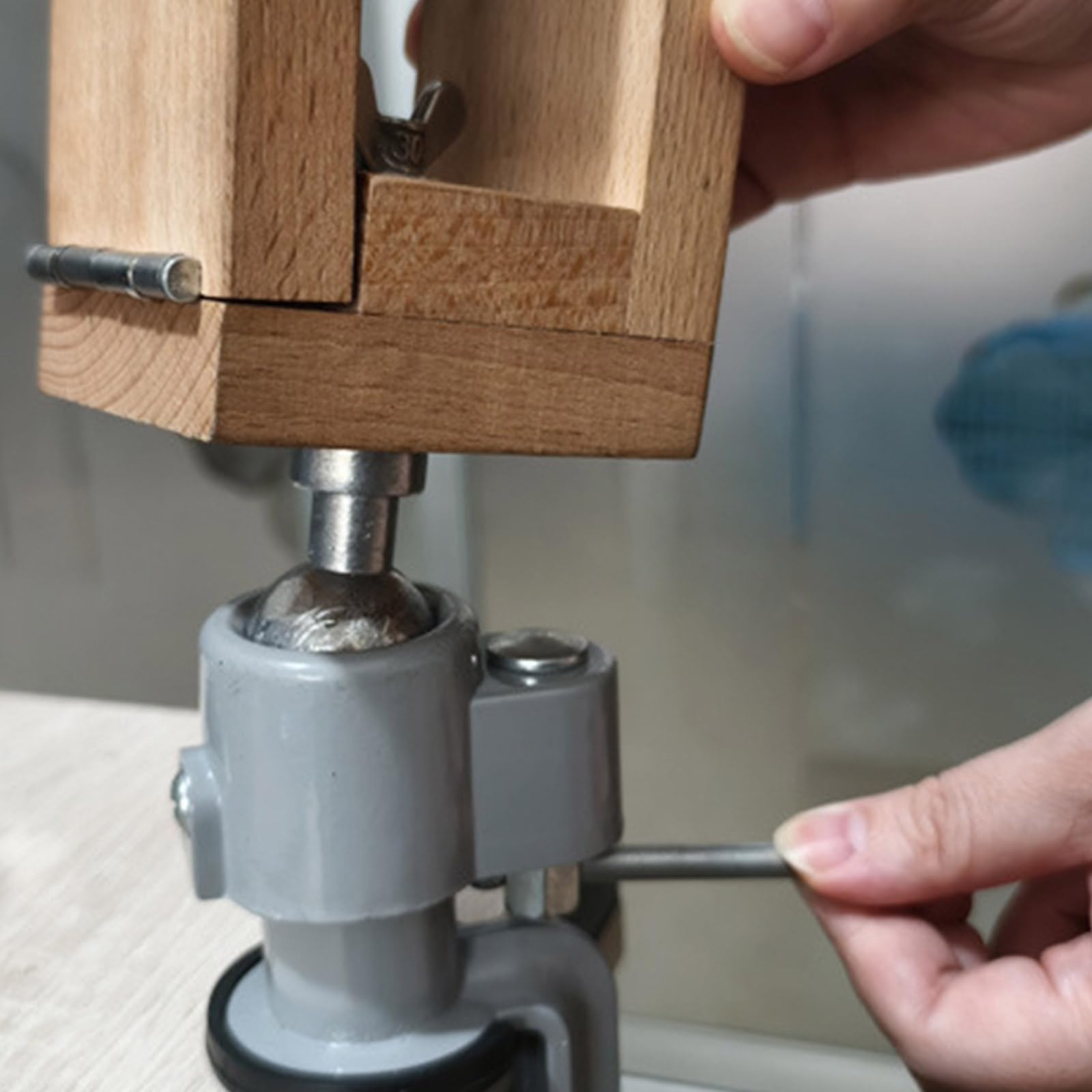 Pinza de costura de cuero de madera con mango ergonómico para manualidades y proyectos, diseños de agarre, materiales naturales, herramienta de costura de cuero