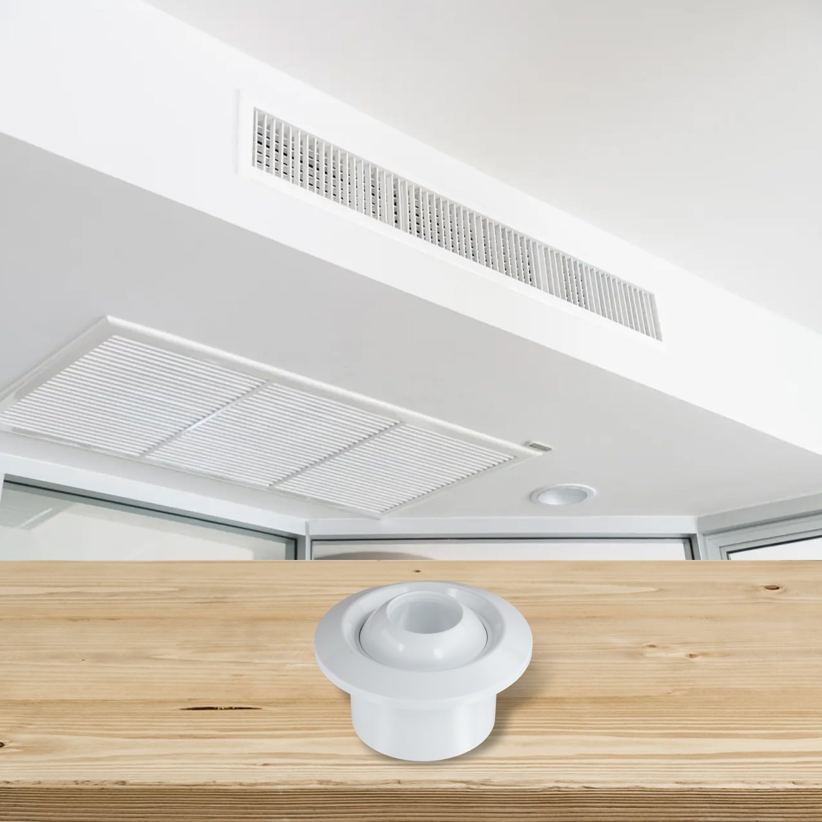 ABS Circular Spherical Nozzle Air Vent for Central Ventilation in For Airport Stations