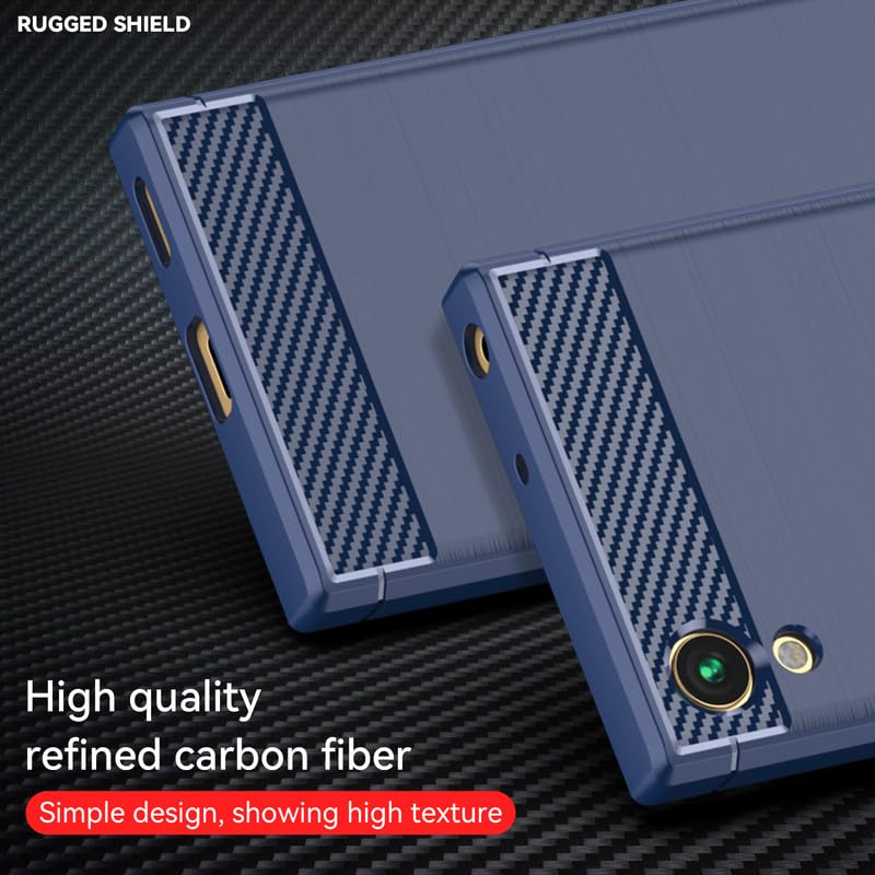 Image of Hybrid Carbon Fiber Back Case for Sony Xperia XA1 (Blue)