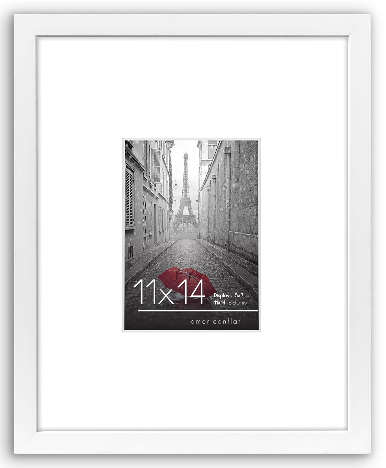 2-Pack 12”x15” Composite Wood with Shatter Resistant Glass - Horizontal and Vertical Formats for Wall