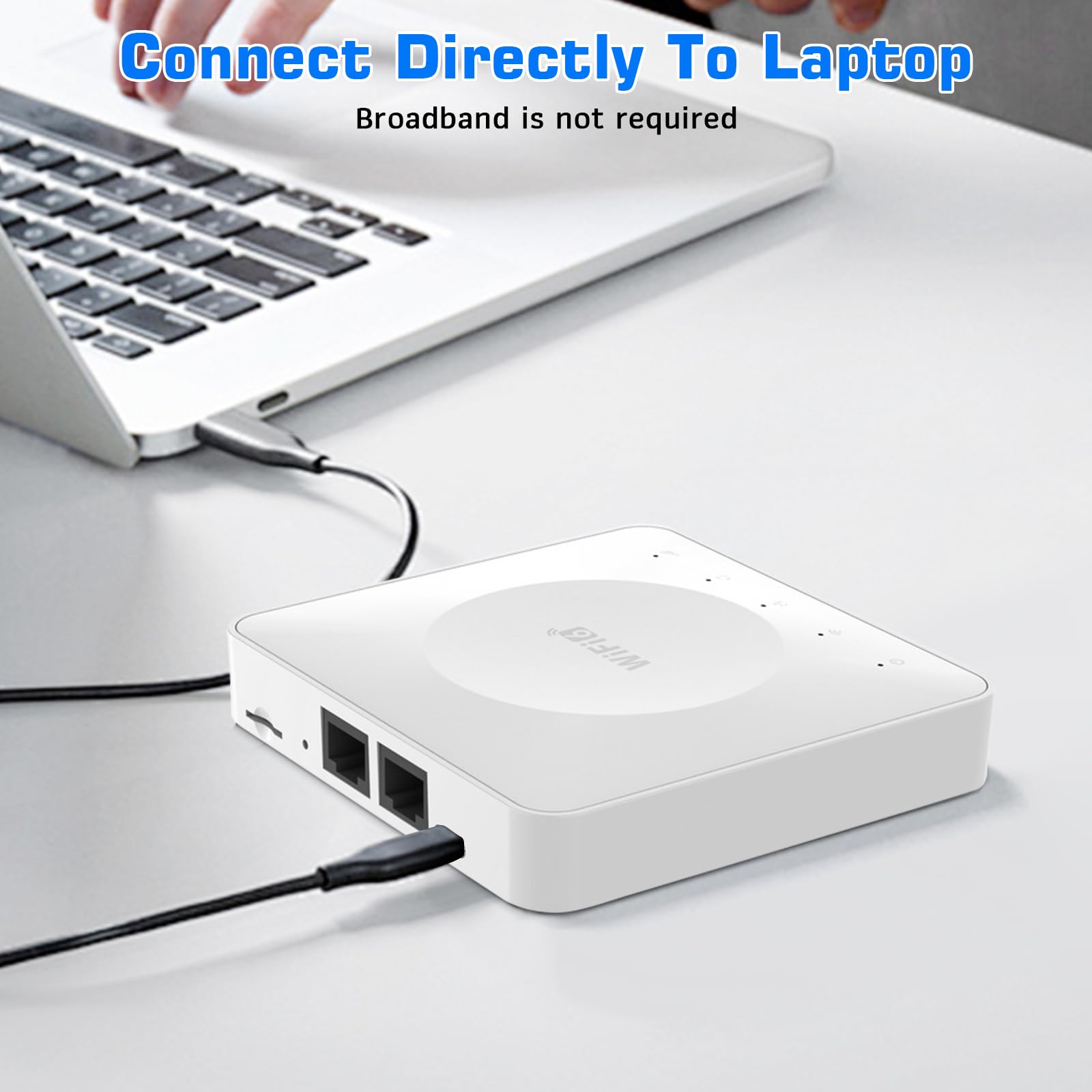 Hotspot Mobile 4G Routeur, Routeur Internet Mobile LTE jusqu'à 300 Mbps | 4G Routeur WiFi 6 Portable, éCran LED, USB WiFi Portable, 2 ports LAN, jusqu'à 32 Utilisateurs WiFi pour Carte SIM