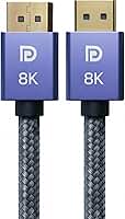 Cabo DisplayPort 1.4 8K Ultra Resistente 1,5M Blindado Trançado, 32.4Gbps, Freesync/Gsync 1080P@240Hz, 2K@165Hz, 4K@144Hz, 8K@60Hz, Conector Ouro 24K, Compatível Projetor, PC, TV, Games