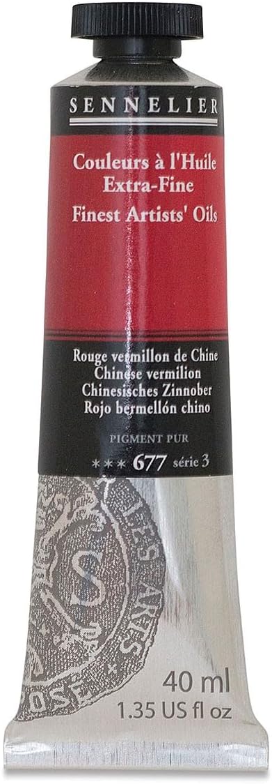 Sennelier Artists Color Oil Paint, 1.35 Fl Oz (Pack of 1), Chinese Vermillion S3