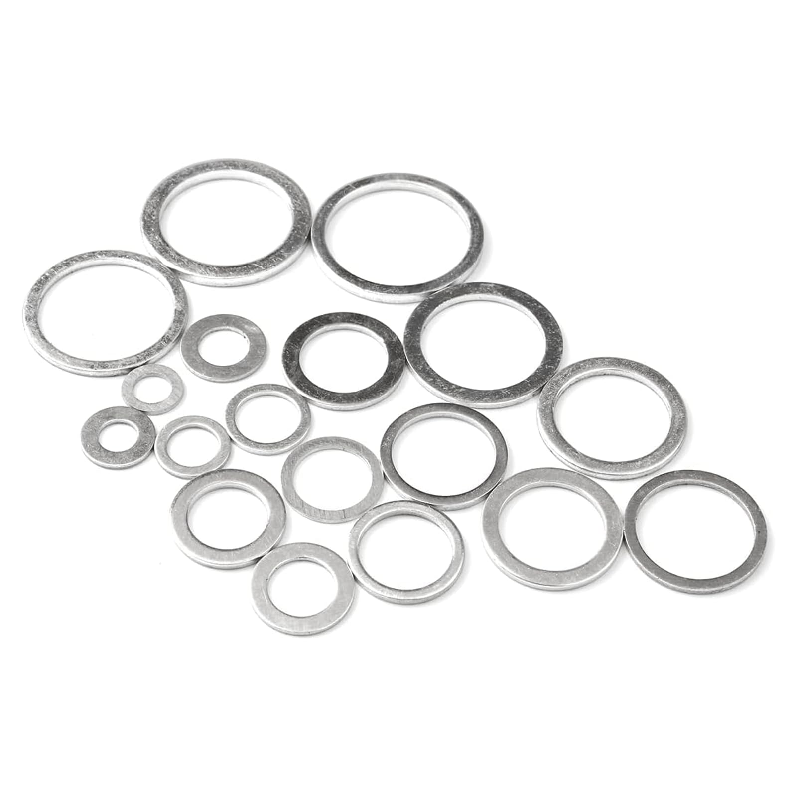 Rondelles Kit d'assortiment combiné de Joints de rondelle en Aluminium de qualité supérieure, rondelle Plate de 540 pièces, rondelle de Garde-Boue M6 à M24 très Stable