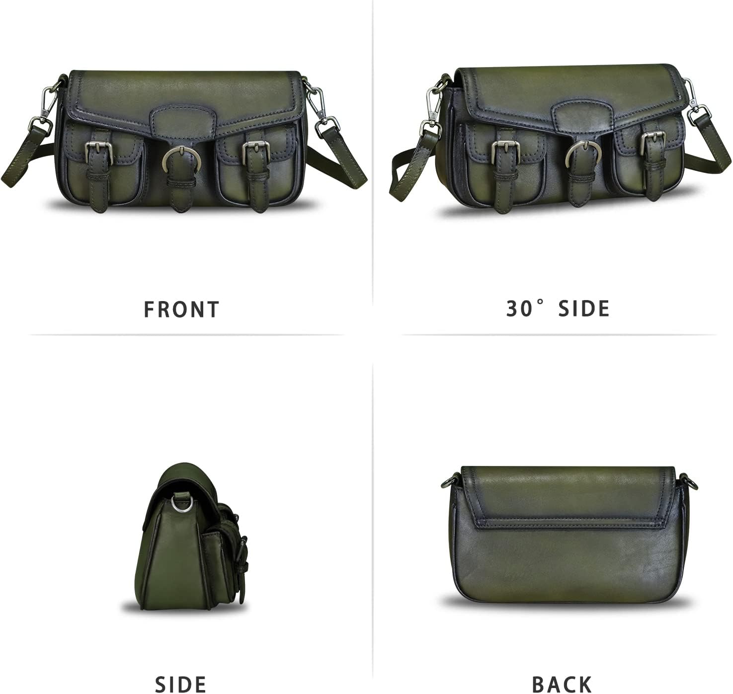 Genuine Leather Satchel for Women Vintage Handbag Purse Handmade Retro Crossbody Bag Purse Shoulder Bag