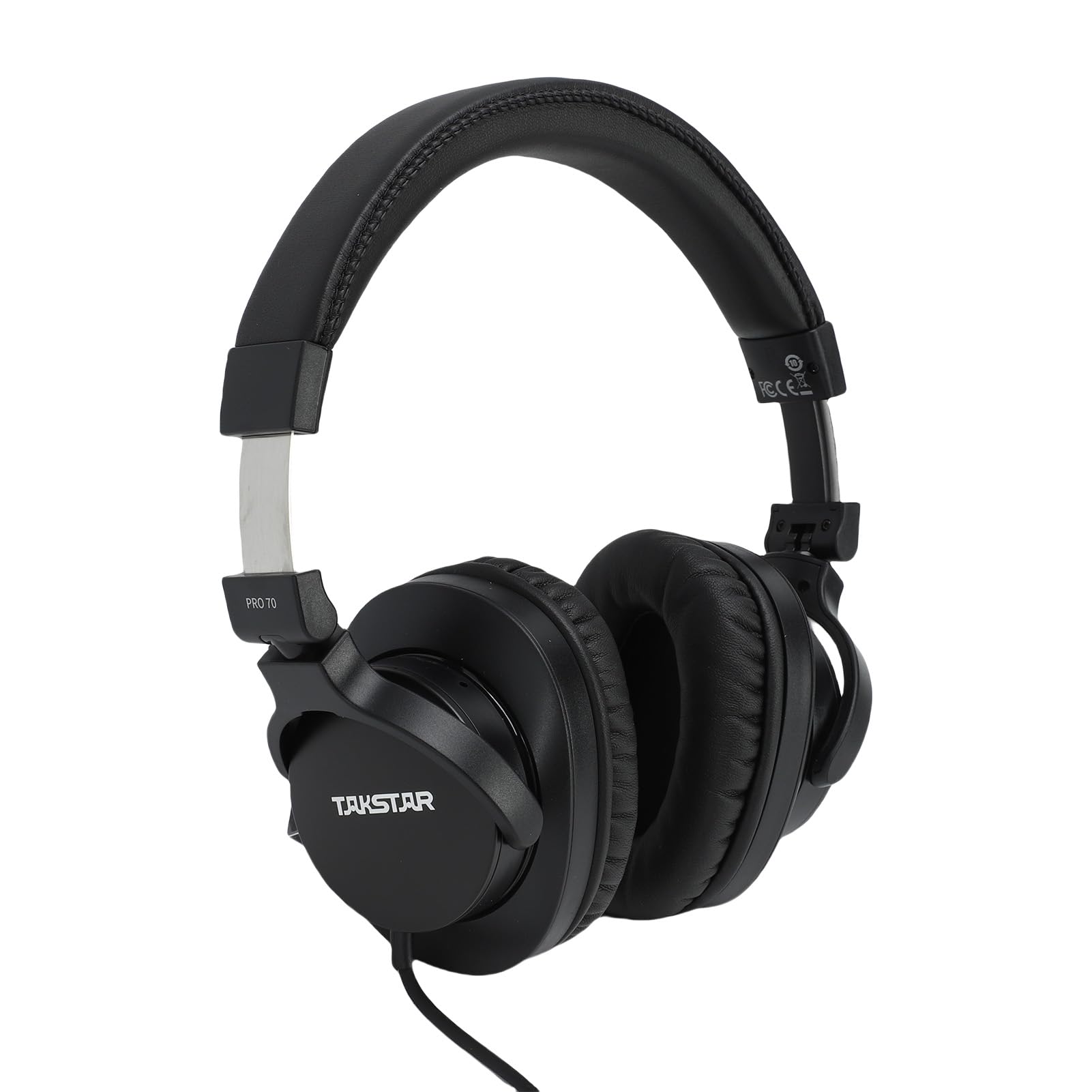 Asixxsix Auriculares con Cable, Controladores de 40 Mm, Respuesta de Frecuencia Equilibrada, Auriculares de Estudio, para Colocar sobre la Oreja para DJ con Aislamiento Cerrado para Producción