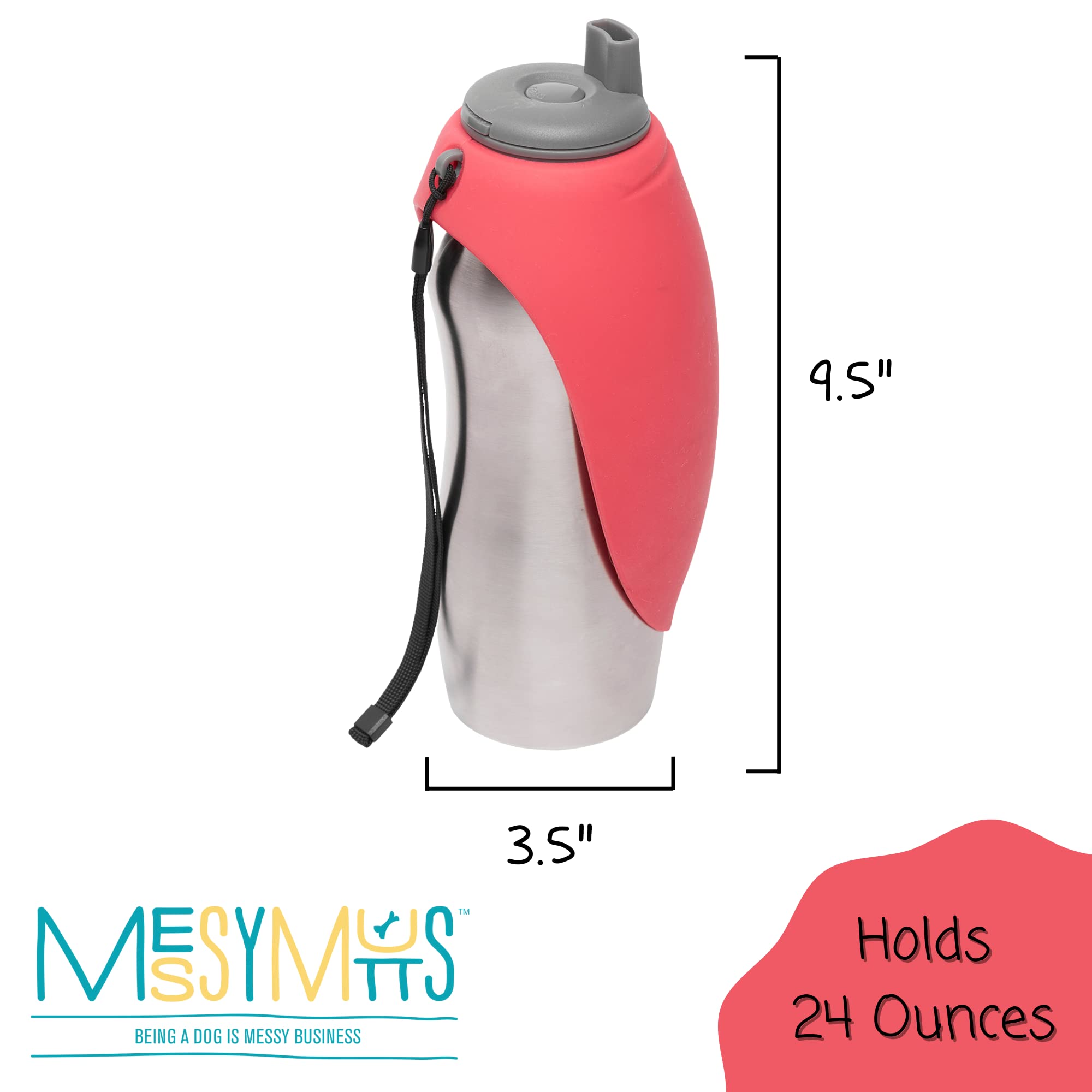 Guinea Pig Water Bottle Messy Mutts Stainless Travel Water Bottle