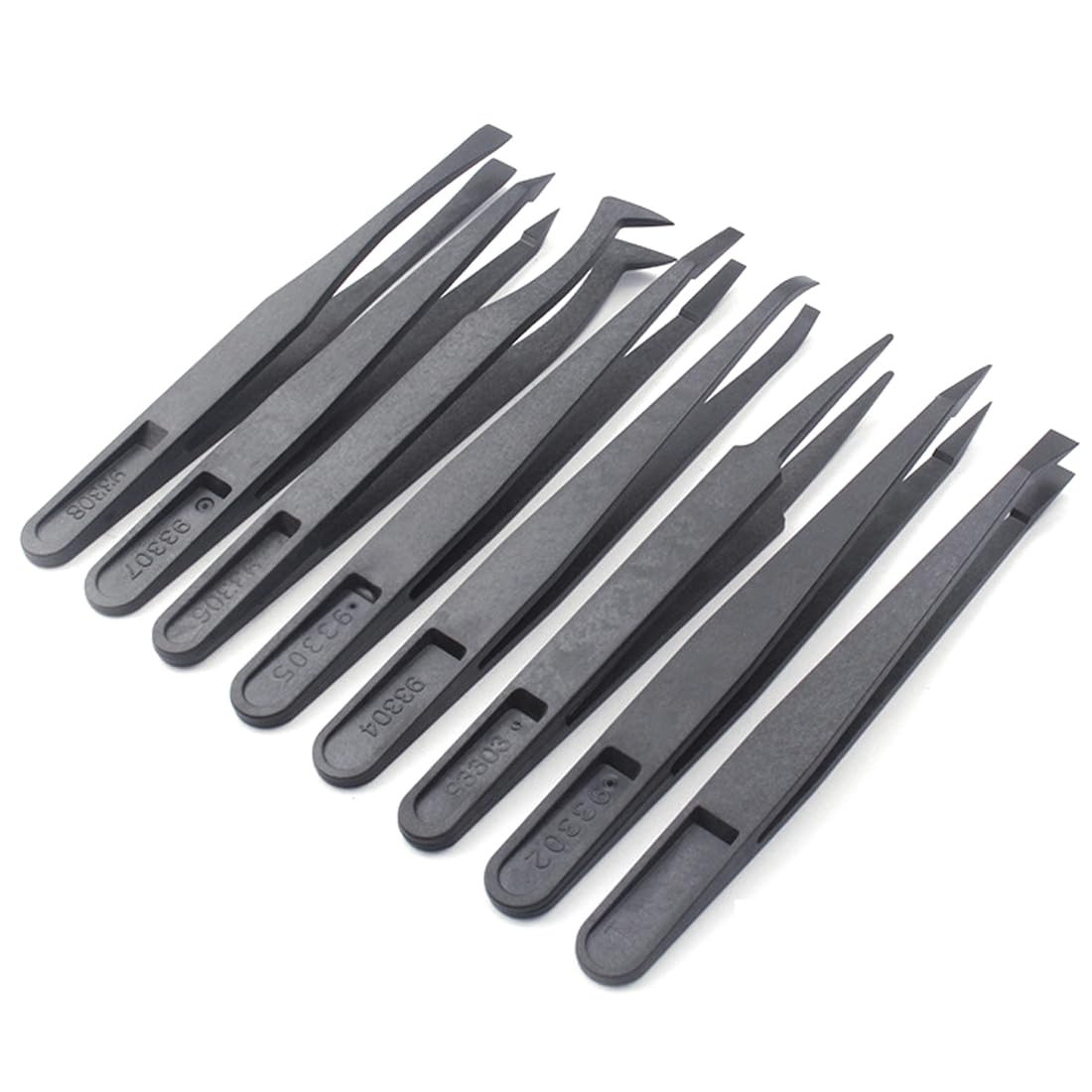 8pcs - Ensemble De Pincettes De Précision Antistatiques 8