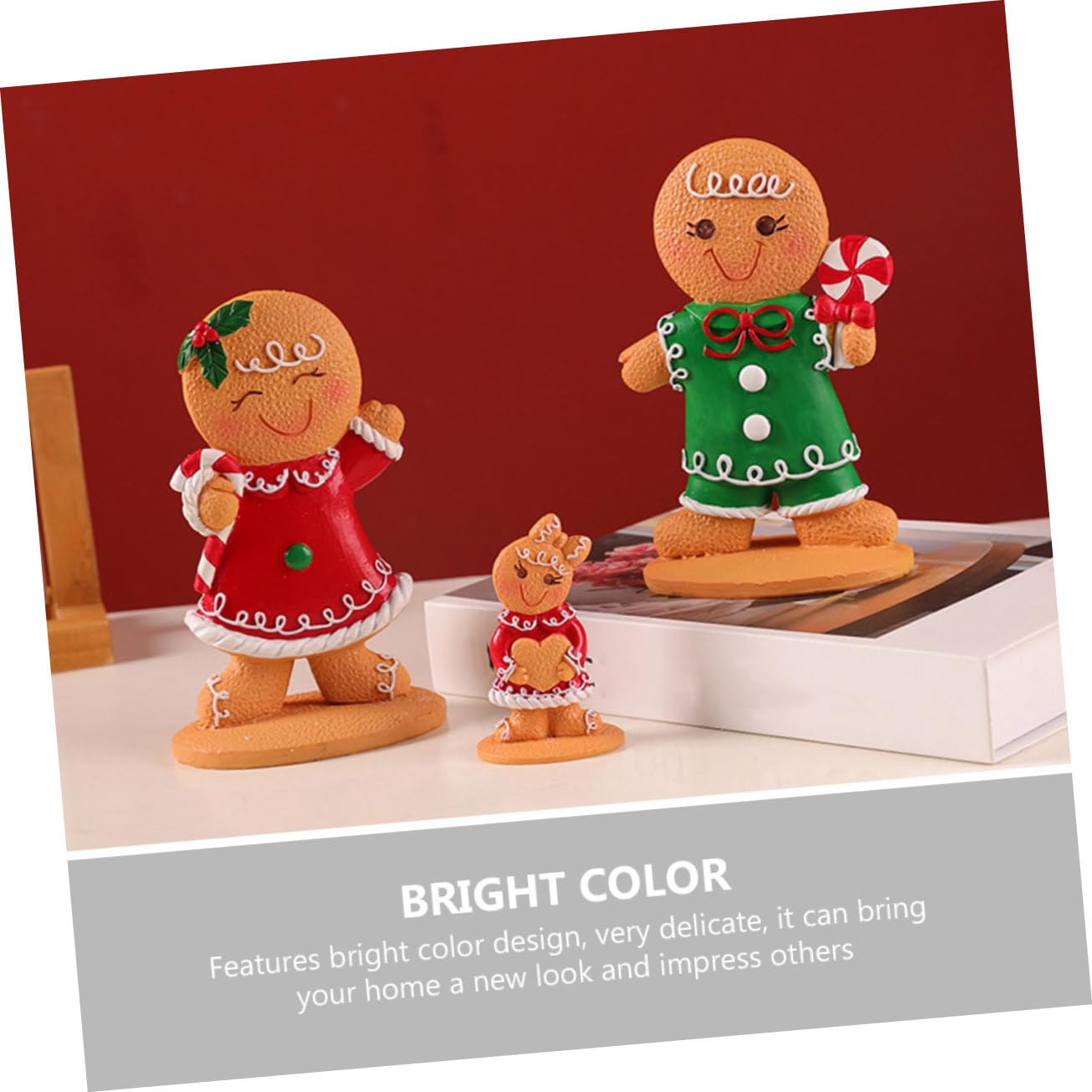 PRETYZOOM 2 Piezas Adorno De Hombre De Jengibre Navideño Adorno De Mesa para Fiesta De Navidad De Escritorio para Decoración De Ventana