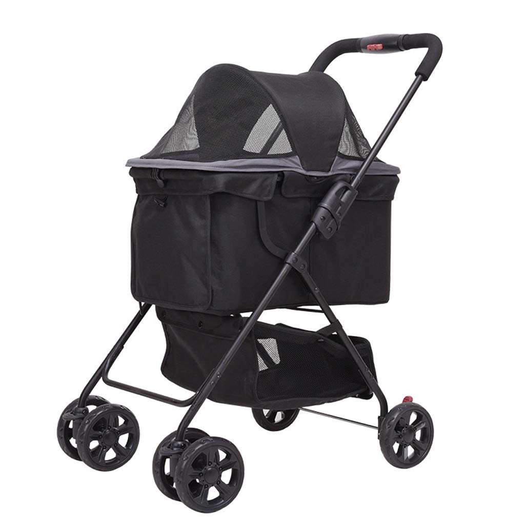 Doppelschichtiger Hundewagen 67x50x95 Cm - Faltbarer Transport Für Haustiere