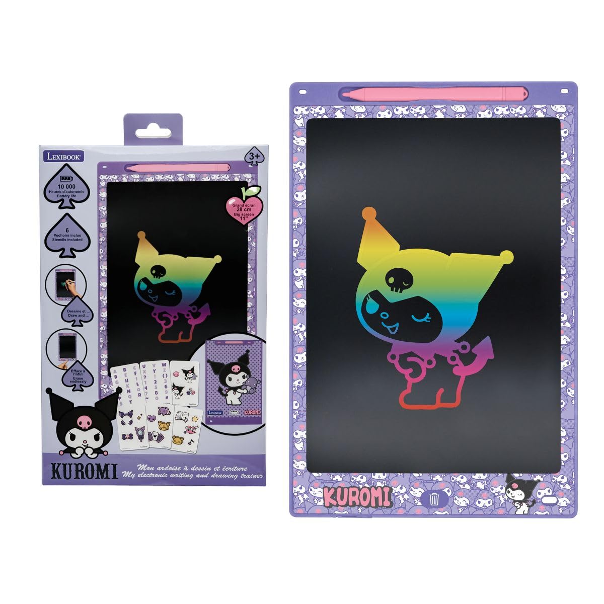 LEXIBOOK Sanrio Kuromi E-Ink Drawing Tablet, CRT10HK1LXB