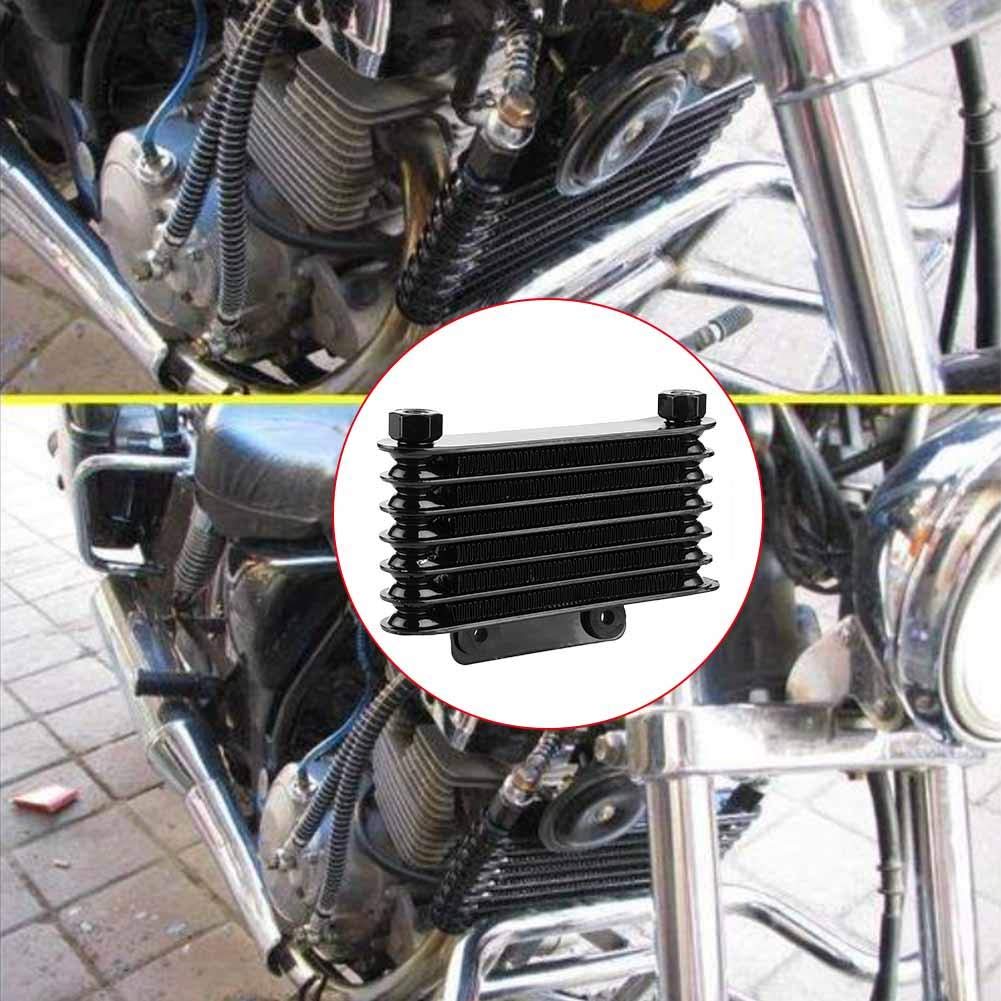 KIMISS Ölkühler 7 Reihen Universal Motor Ölkühler Kühler Kühler für Dirt Bike ATV