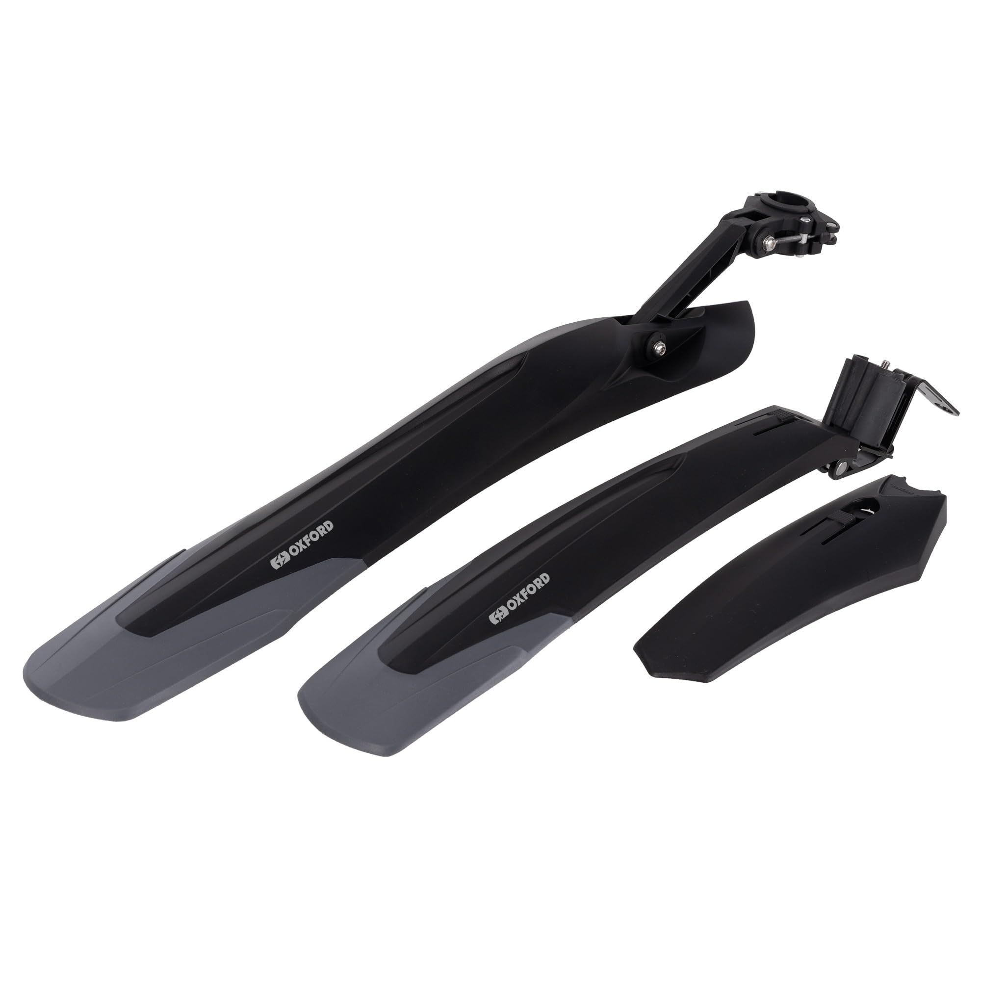 Oxford Mudstop MTN Set MU877 | Off-Road-Fahrrad-Schutzbleche Bike Cycle Mudguards, Schwarz, (F: 580mm R: 555mm)
